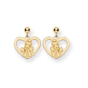  Disney Yellow Gold Cinderella Post Earrings: Jewelry