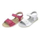 IM Link Little Girls White Flower Rhinestone Summer Sandals Size 3