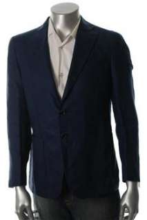 Acquaviva NEW Mens Suit Jacket Blue Linen 42  