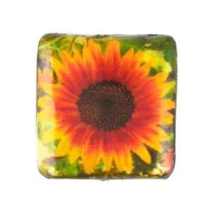  20x21mm Sunflower Decoupage Bead Arts, Crafts & Sewing