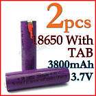 pcs 18650 3800mAh 3.7V With Tabs purple battery items in Recycle 