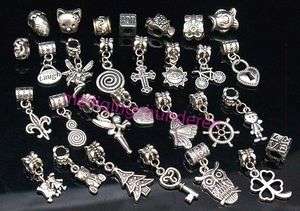 New Tibetan silver charms fit bracelets Wholesale 50pcs  