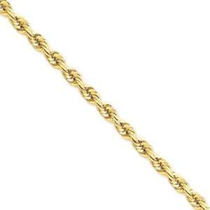  14k Yellow Gold 22 inch 5.50 mm Rope Chain Necklace in 14k 