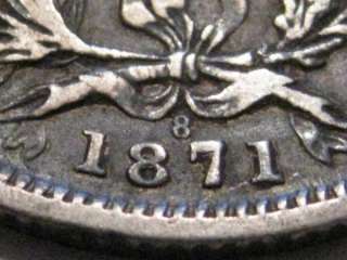   DDO? (die 8) Sterling Silver Shilling. Great Britain. Victoria.  