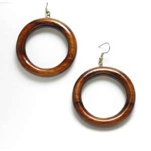 Koa Wood Dangle Earring