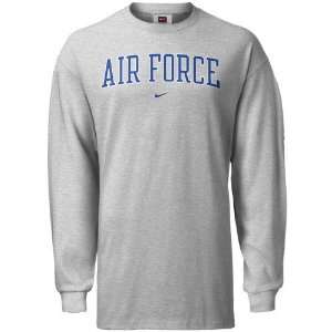 Nike Air Force Falcons Ash Classic College Long Sleeve T shirt:  