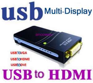 USB to DVI to HDMI VGA DISPLAYLINK ADAPTER 1080P VIDEO  