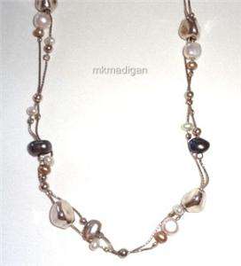   Nugget & Freshwater Pearl Necklace N0738~ Retired & Hard to Find