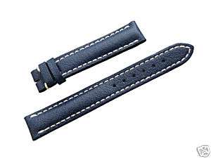 Original BREITLING Blue Leather Watch Strap Band Stitched Padded 15mm 