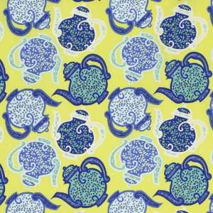  Liberty of London Art Fabrics Mayfair Tea Pots Blue Fabric 