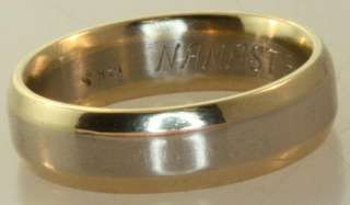 white gold men s wedding band hand engraved inside 6 mm 8 4 grams us 