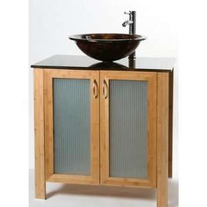 Waterhouse Vanity Set in Hand Finished Bamboo Vessel and Top Finish 