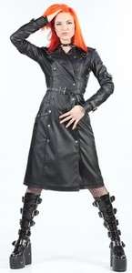   Classics womens trenchcoat coat XL goth gothic punk vegi PVC  