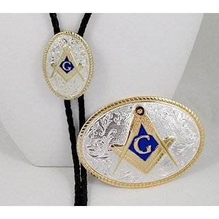  Sterling Silver/gold Plated Masonic Bolo Tie: Clothing