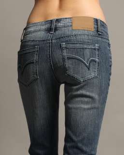 NEW Sexy Heavy DESTROYED Blue Ladies Skinny Jeans Low Rise RIPPED 