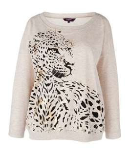 Light Brown (Brown) Light Brown Leopard Sweatshirt  249984321  New 