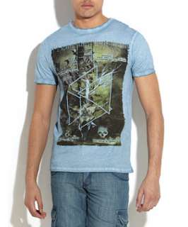 Pale Blue (Blue) Blue Abstract Tree T Shirt  249314245  New Look