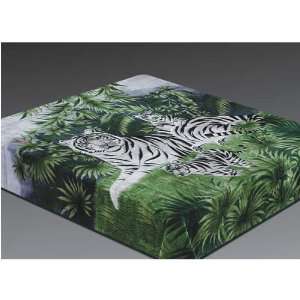 Acrylic Mink Tiger Family Blanket 