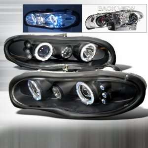   1998 2002 Chevy Camaro Halo Led Projector Headlights Black: Automotive