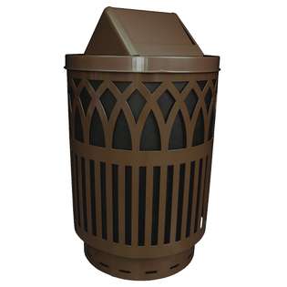Witt Industries 40 Gallon Brown Swing Top Waste Can COV40 SWT BN by 
