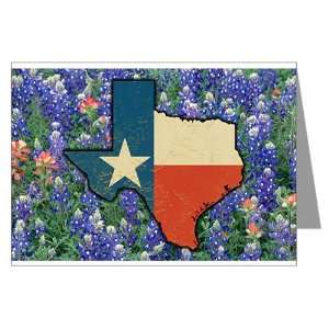  Greeting Card Texas Flag Bluebonnets 