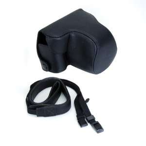  PU Leather Camera Case for Olympus EPL1 EPL2   Black Electronics