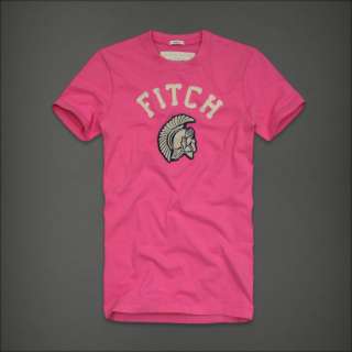 Abercrombie Fitch Men Pink Wolf pond T shirt short sleeve  