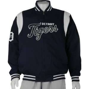   Detroit Tigers Reversible Logo Team Varsity Jacket: Sports & Outdoors