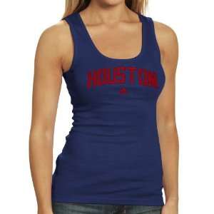 NCAA adidas Houston Cougars Ladies Navy Blue Fontism Tank Top  