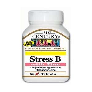  Stress B with Zinc   66 tabs,(21st Century) Health 