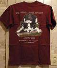BORDER COLLIE RESCUE OF NORTHERN CALIFORNIA T SHIRTS   BURGUNDY