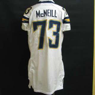 Marcus McNeill San Diego Chargers Game Worn Jersey 11/7/10 @ Texans 