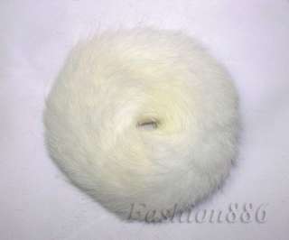 Handmade Genuine Rabbit FUR Hair Band Scrunchie RD01  