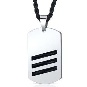  Cosmopolitan Chic: Unisex Stainless Steel Dog Tag Pendant 