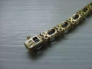 Solid 14k Gold Tennis Bracelet & Pendant Mystic Topaz  