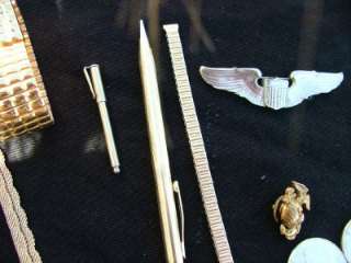 Vtg Junk Drawer Lot Gold Rolled Silver Coins Jewelry Pen Ect Dont Miss 