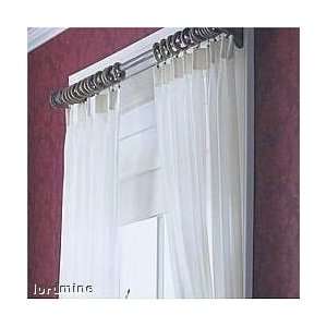 Wide Pinch Pleated Sheer Drapery Set Lisette with valance  