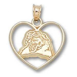 Pittsburgh Panthers 10K Gold Panther Heart Pendant  Sports 