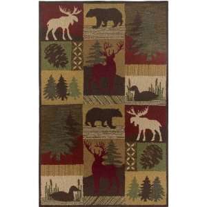   Home CT2062 Country 8 Feet by 10 Feet Area Rug, Brown: Home & Kitchen