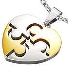 Puzzle Piece Autism Awareness Silver Gold Heart Pendant Necklace