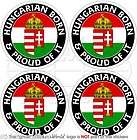 HUNGARY Hungarian Born & Proud Magyar 50mm(2) Bumper Helmet Stickers 
