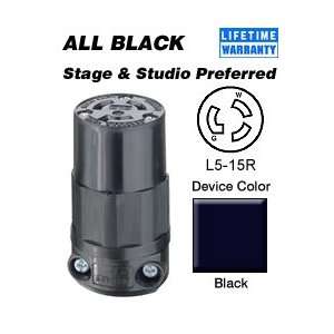  Leviton 4729 B L5 15R All Black Connector Industrial 