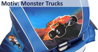 Set HERLITZ MIDI Monster Trucks Ranzen Schultasche  