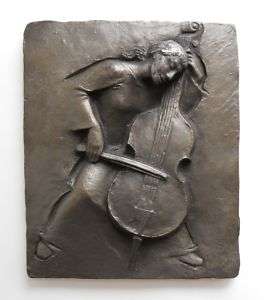 Relief, Heinrich Moshage, Cellospielerin, Buderus  