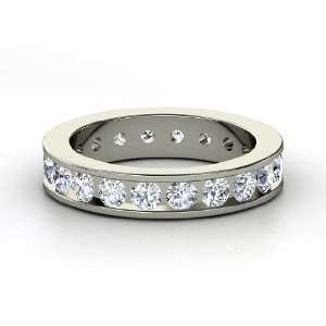  Brittany Eternity Band, 14K White Gold Ring with Diamond 