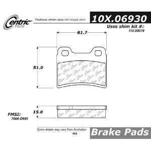  Centric Parts, 102.06930, CTek Brake Pads Automotive