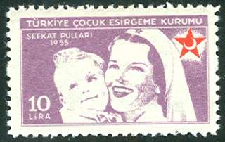TURKEY #RA180 10 lira, og, LH, fresh and rare stamp, VF, Scott $700.00