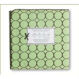   Designs Ultimate Receiving Blanket, Lime with Brown Mod Circles Baby