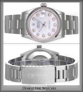 Rolex Datejust Midsize Stainless Steel Ladies Watch 68240 Custom MOP 