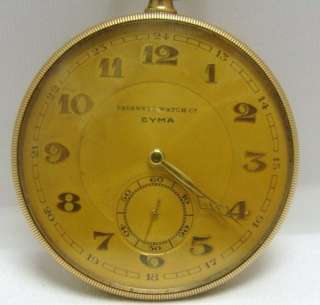Taschenuhr Tavannes Watch Co. CYMA 14kt. 585 Gold RAR  